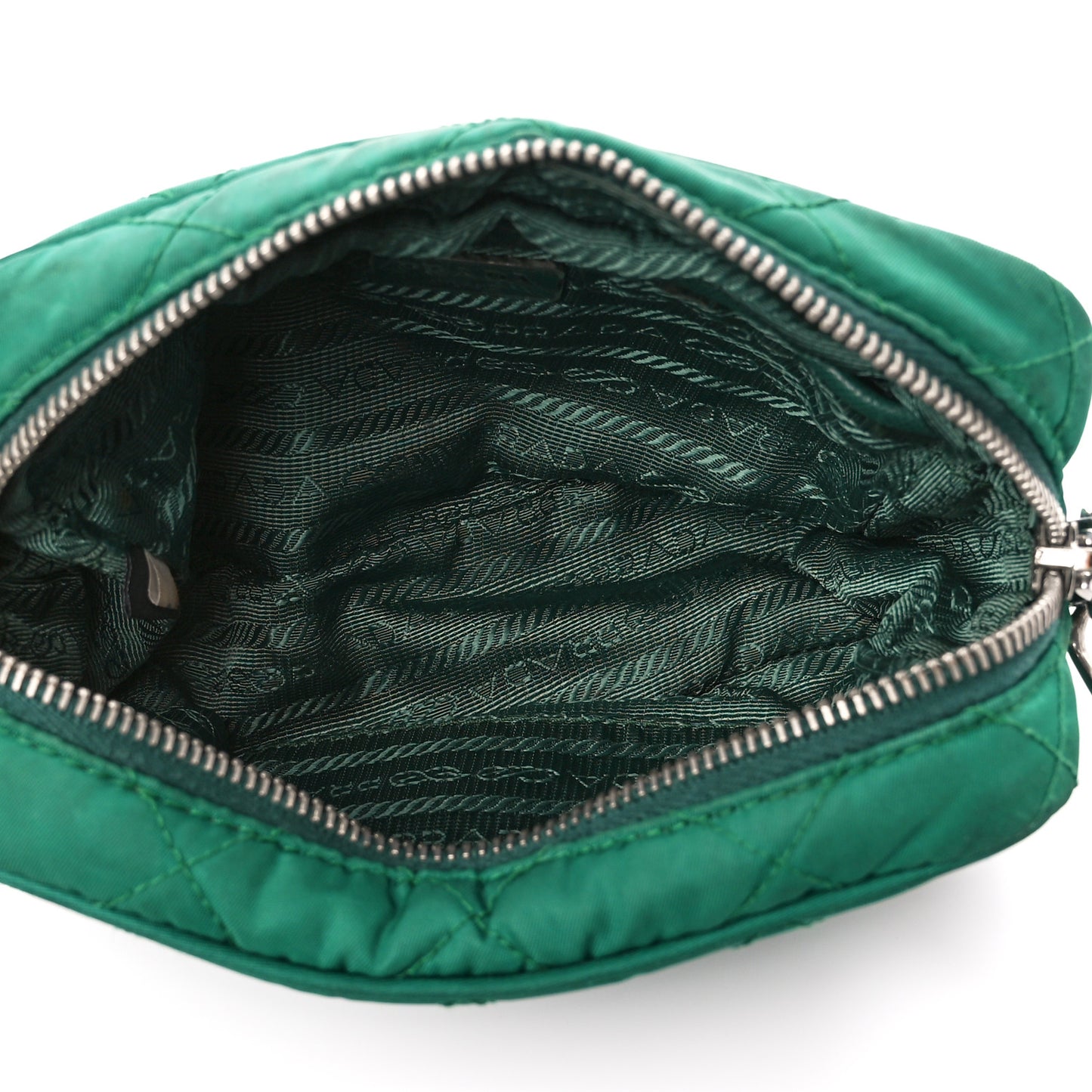 Nylon Tessuto Impuntu Quilted Crossbody Bag Oleandro