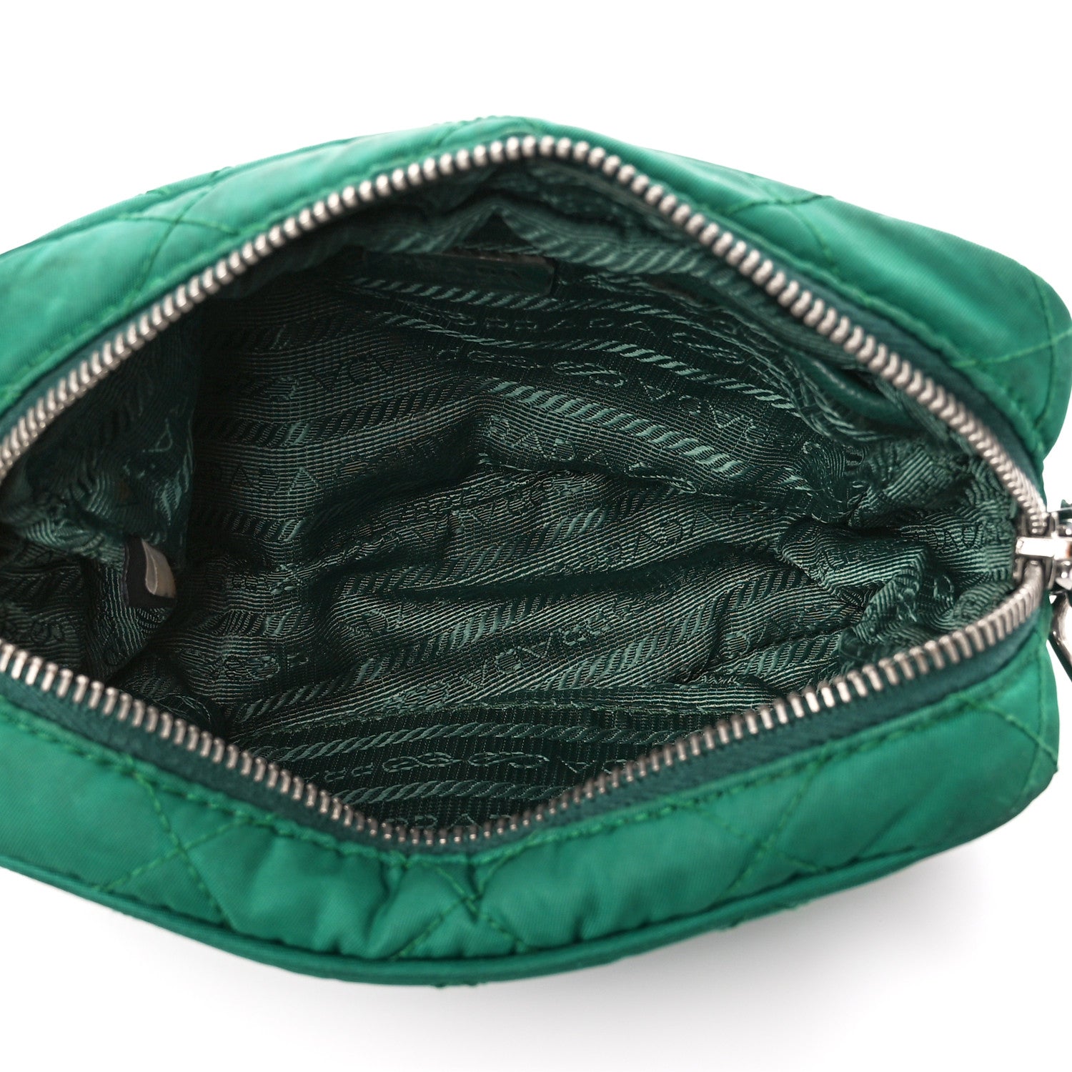 Prada Nylon Tessuto Impuntu Quilted Crossbody Bag Oleandro 5 of 14