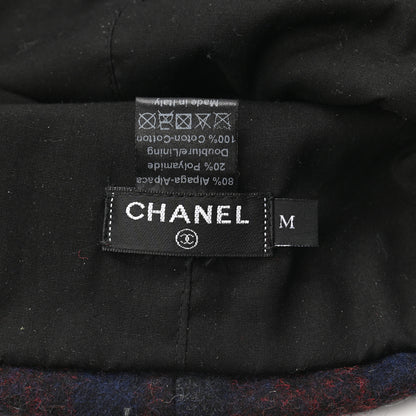 Chanel Alpaca CC Beanie M Red Blue Grey 4 of 4