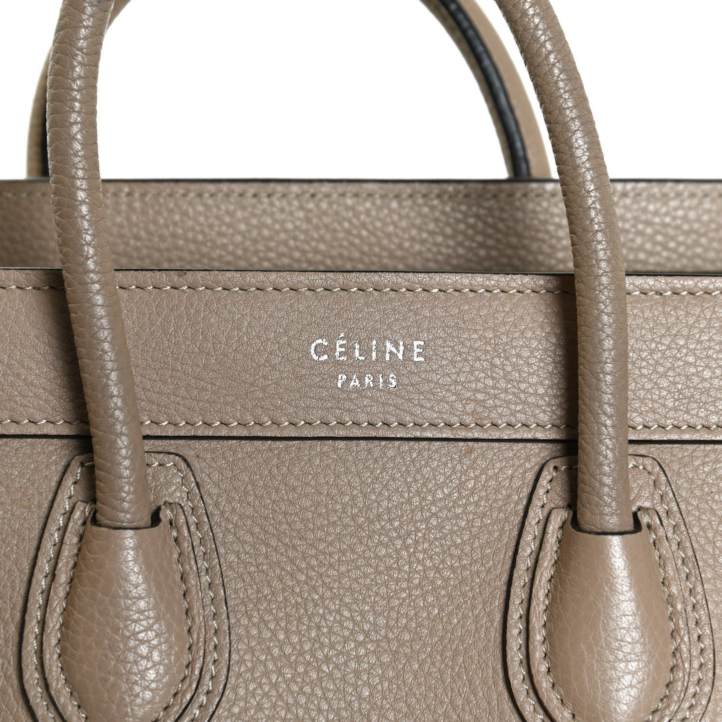Drummed Calfskin Nano Luggage Dune