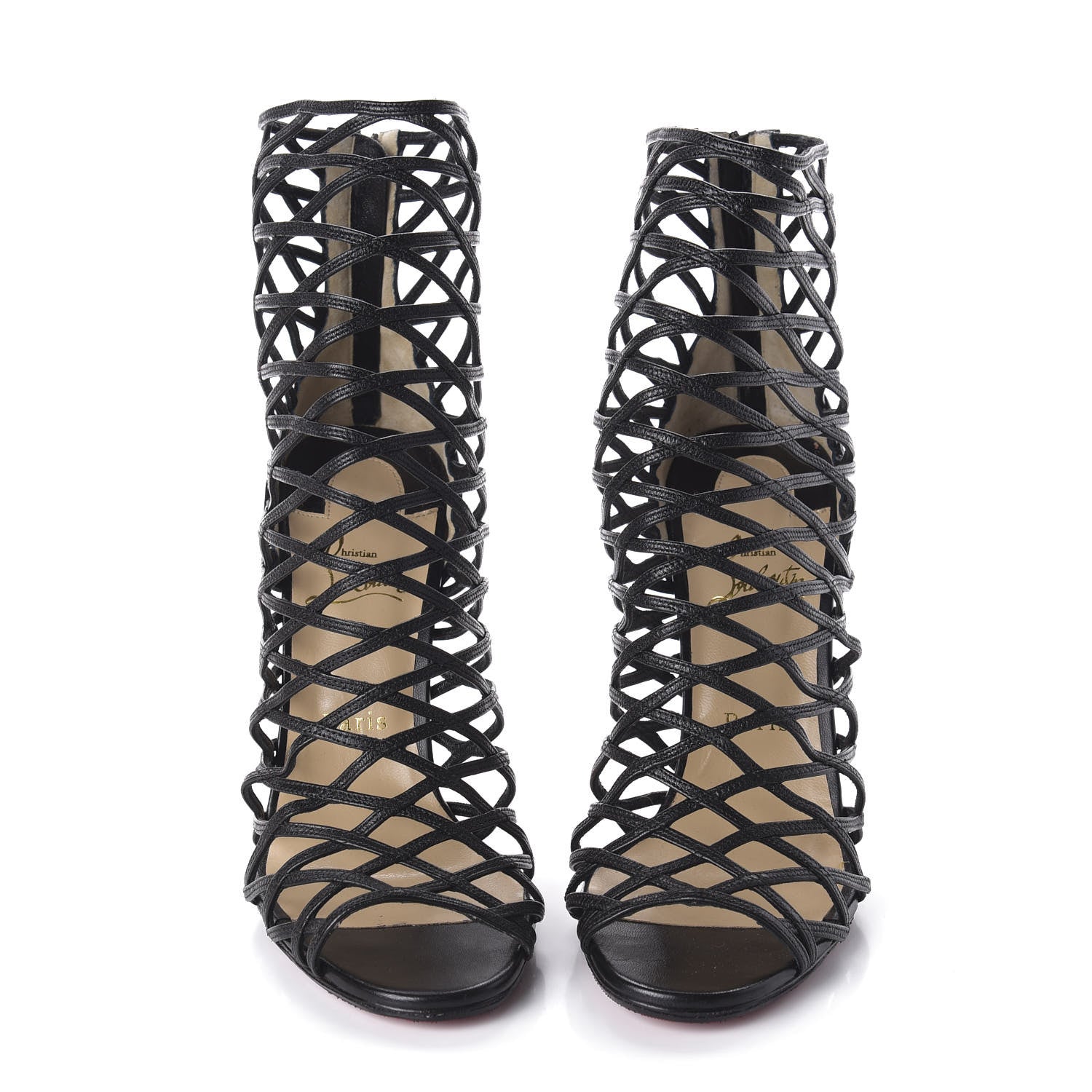 Christian Louboutin Kid Mille Cinque 100 Ankle Boots 40.5 Black 2 of 8