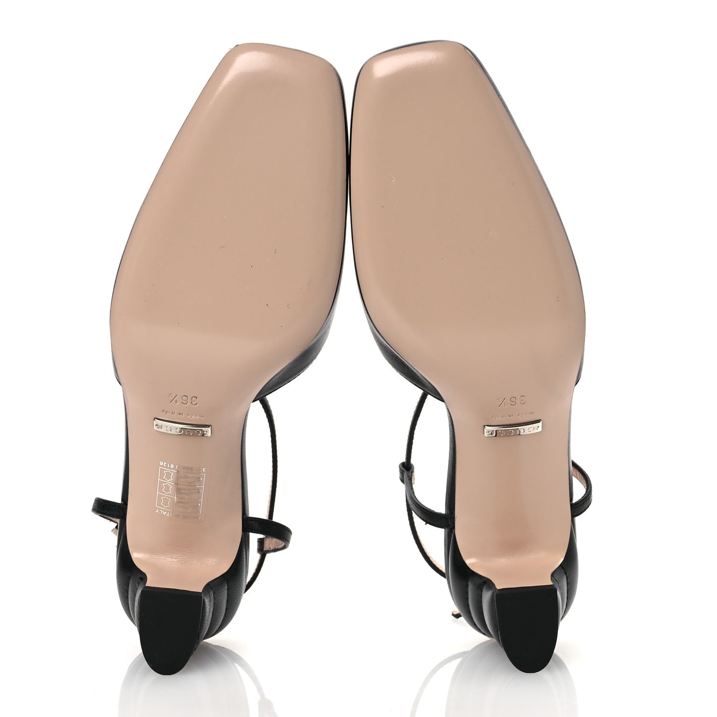 Nappa Charlotte Petite GG 55mm Slingback Pumps 36.5 Black