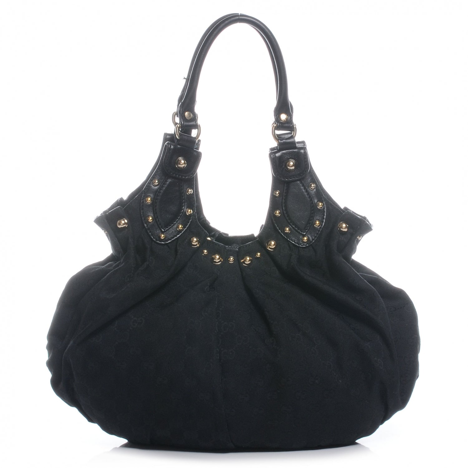 Gucci Monogram Studded Pelham Tote Black 1 of 8
