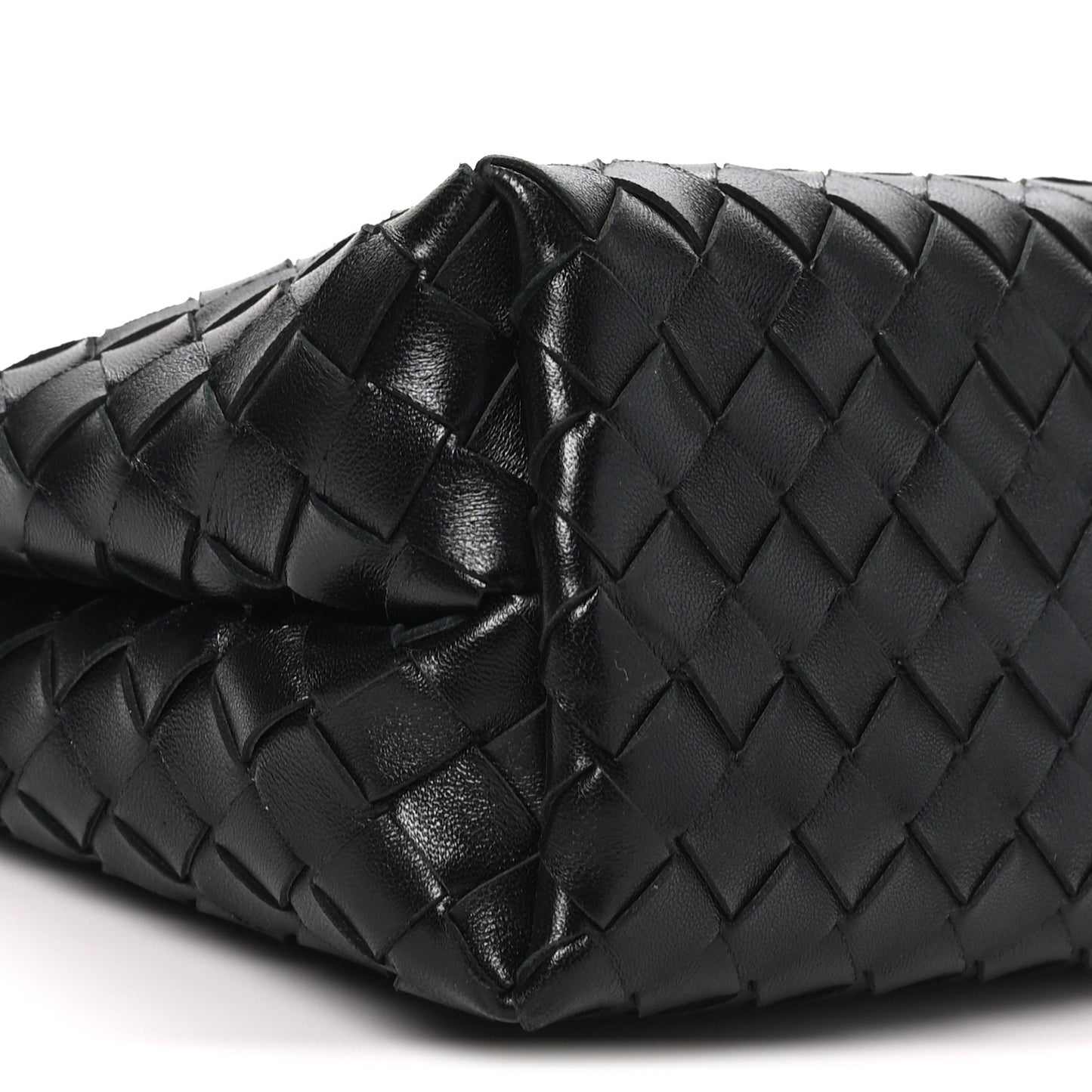 Nappa Intrecciato Small Andiamo With Chain Shoulder Bag Black