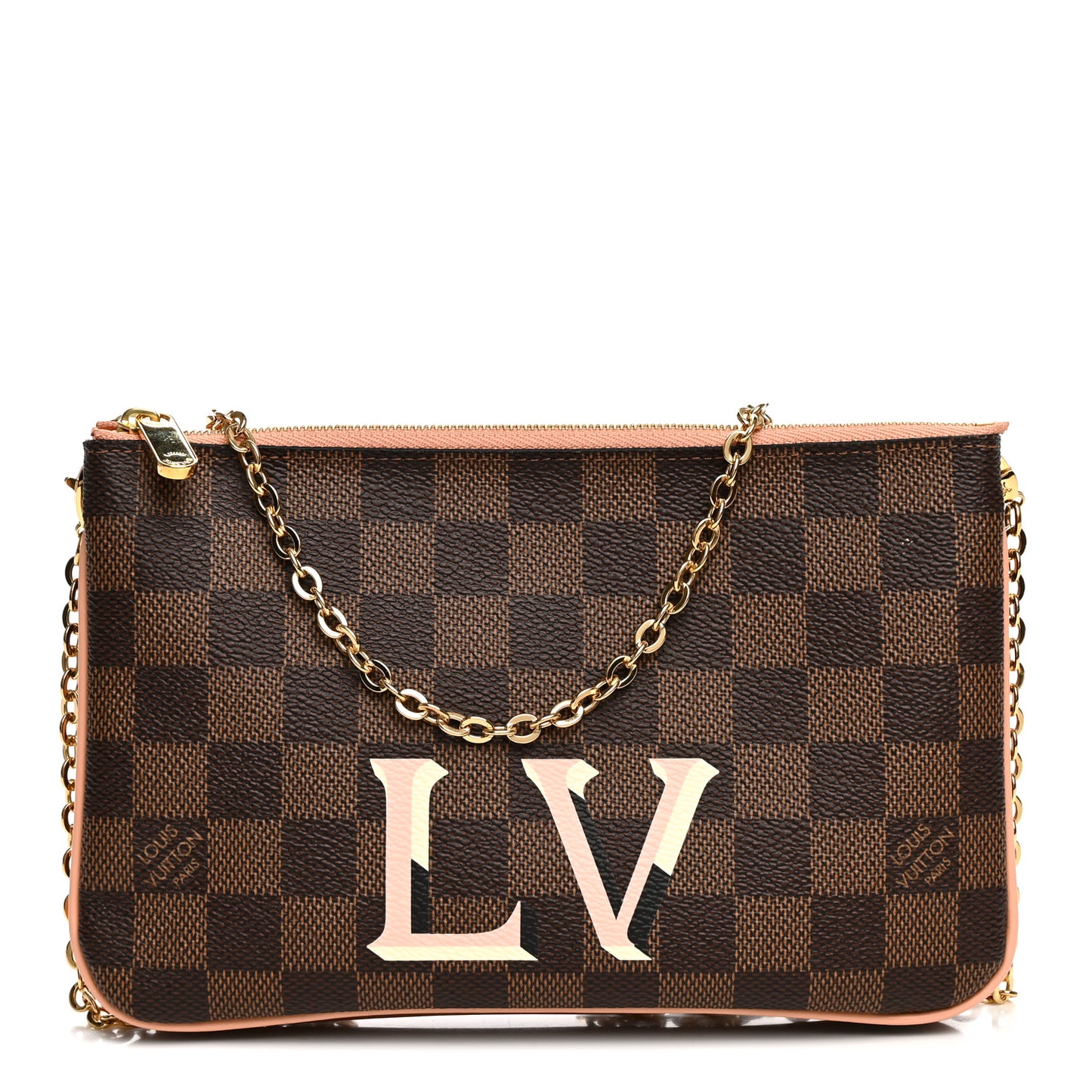 Damier Ebene Double Zip Pochette