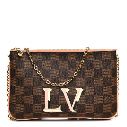Louis Vuitton Damier Ebene Double Zip Pochette 1 of 11