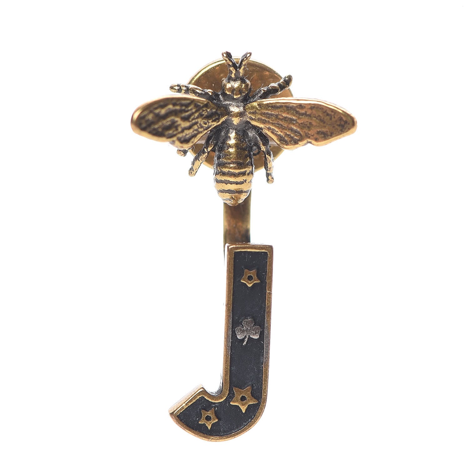 Christian Dior Metal Bee My ABCDior J Earring Aged Gold 1 of 4