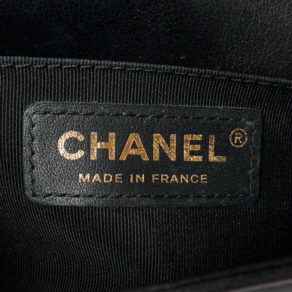 Chanel Lambskin Chevron Quilted Small Boy Flap Black 6 of 10