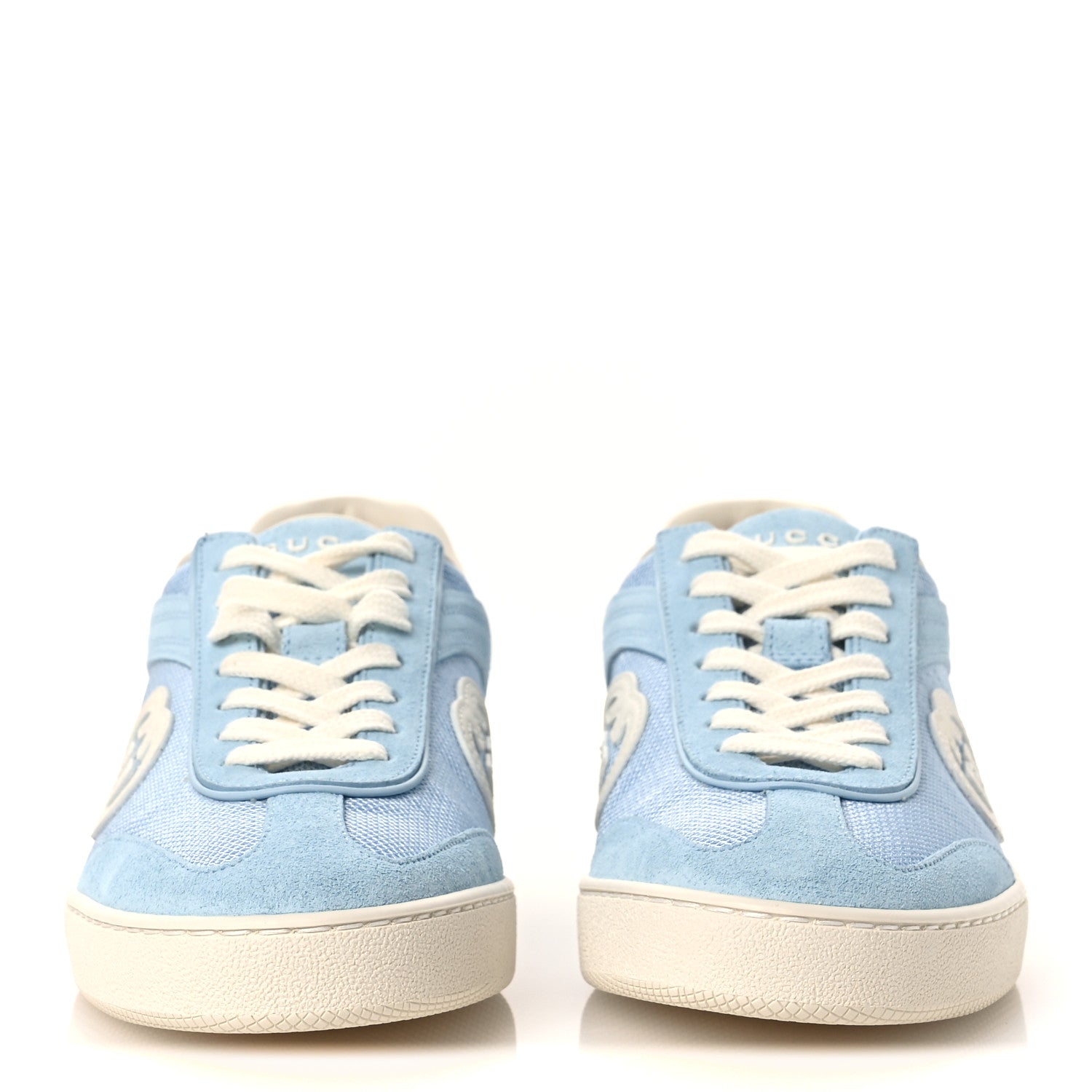 Gucci Suede Mesh Womens G75 Sneakers 37.5 Blue 3 of 11