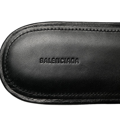 Balenciaga Agneau Arena Cagole Flat Slide Sandals 39 Black 7 of 9
