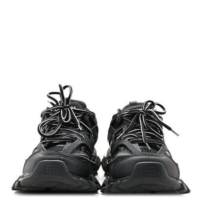 Balenciaga Mesh Nubuck Effect Fabric LED Womens Track Sneakers 37 Black 3 of 10