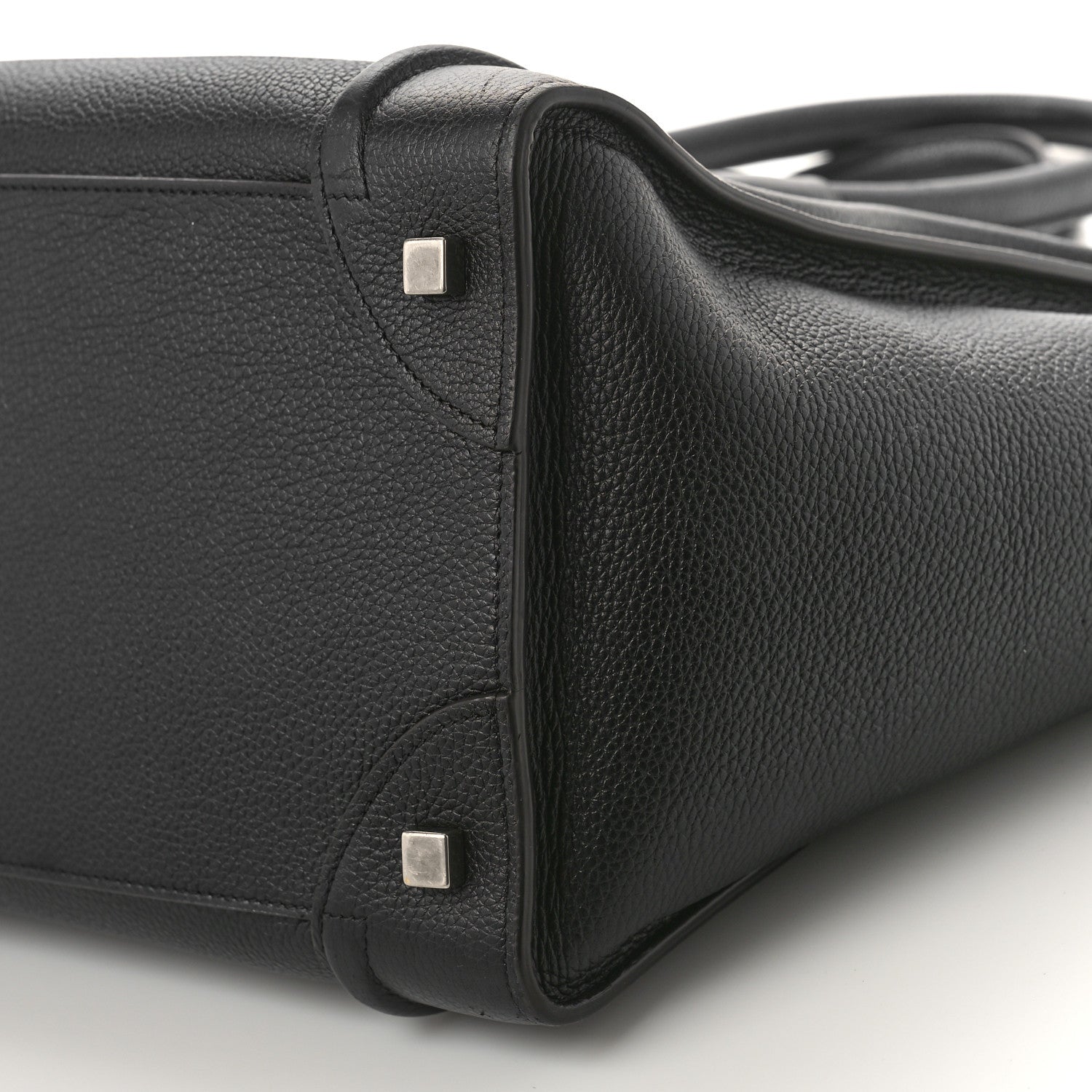 Celine Drummed Calfskin Mini Luggage Black 8 of 8