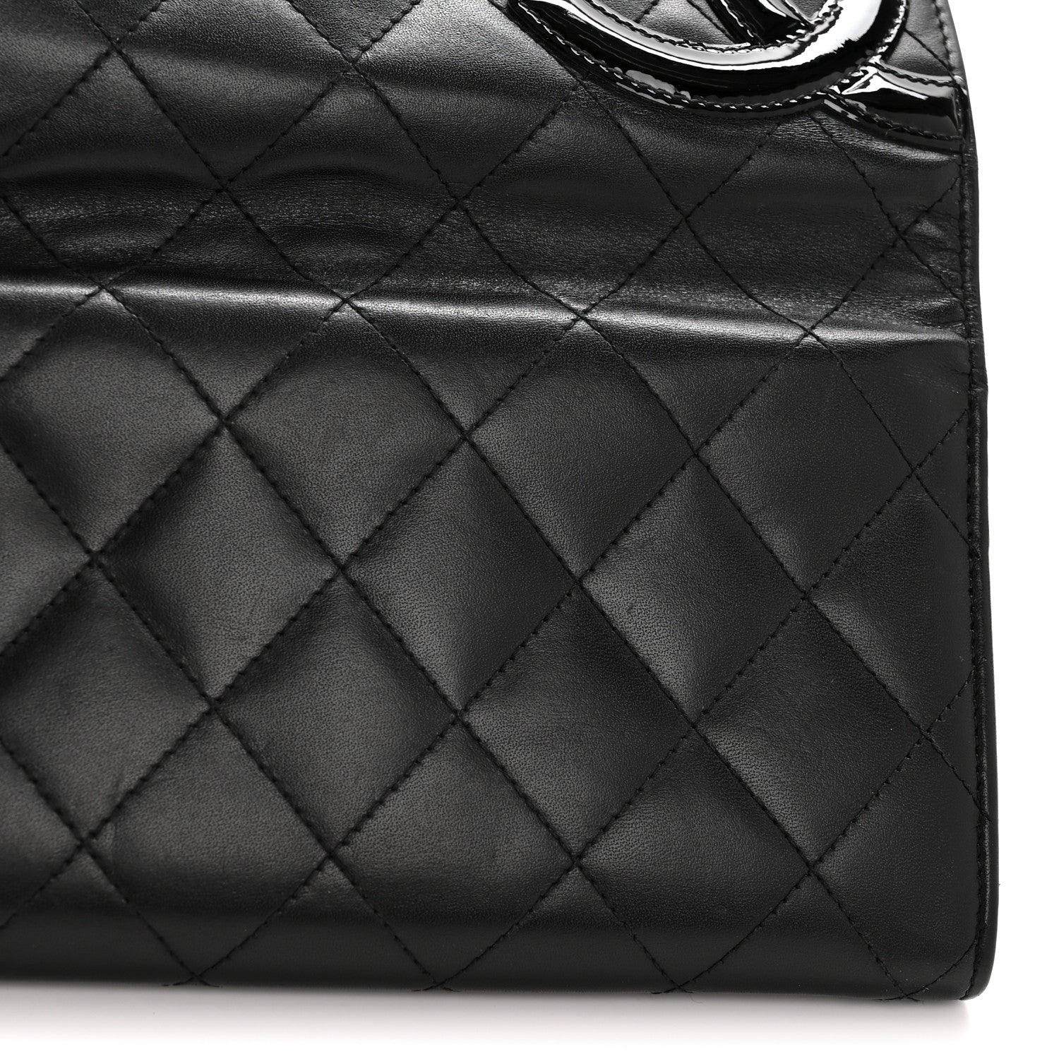 Chanel Calfskin Quilted Cambon Long Double Wallet Black 14 of 15