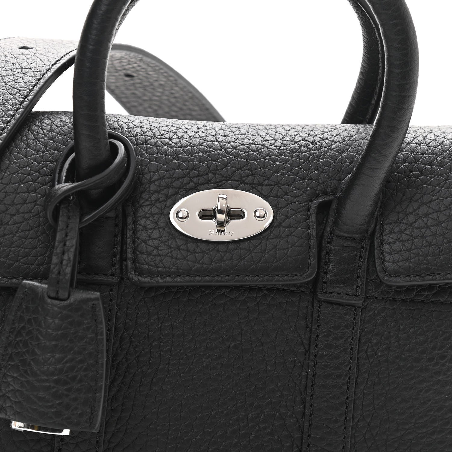 Mulberry Small Classic Grain Mini Bayswater Black 7 of 9
