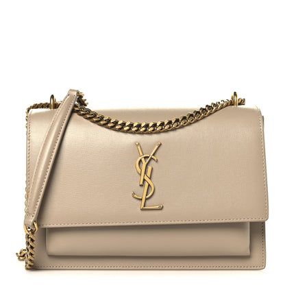 Saint Laurent Calfskin Medium Monogram Sunset Dark Beige 1 of 11