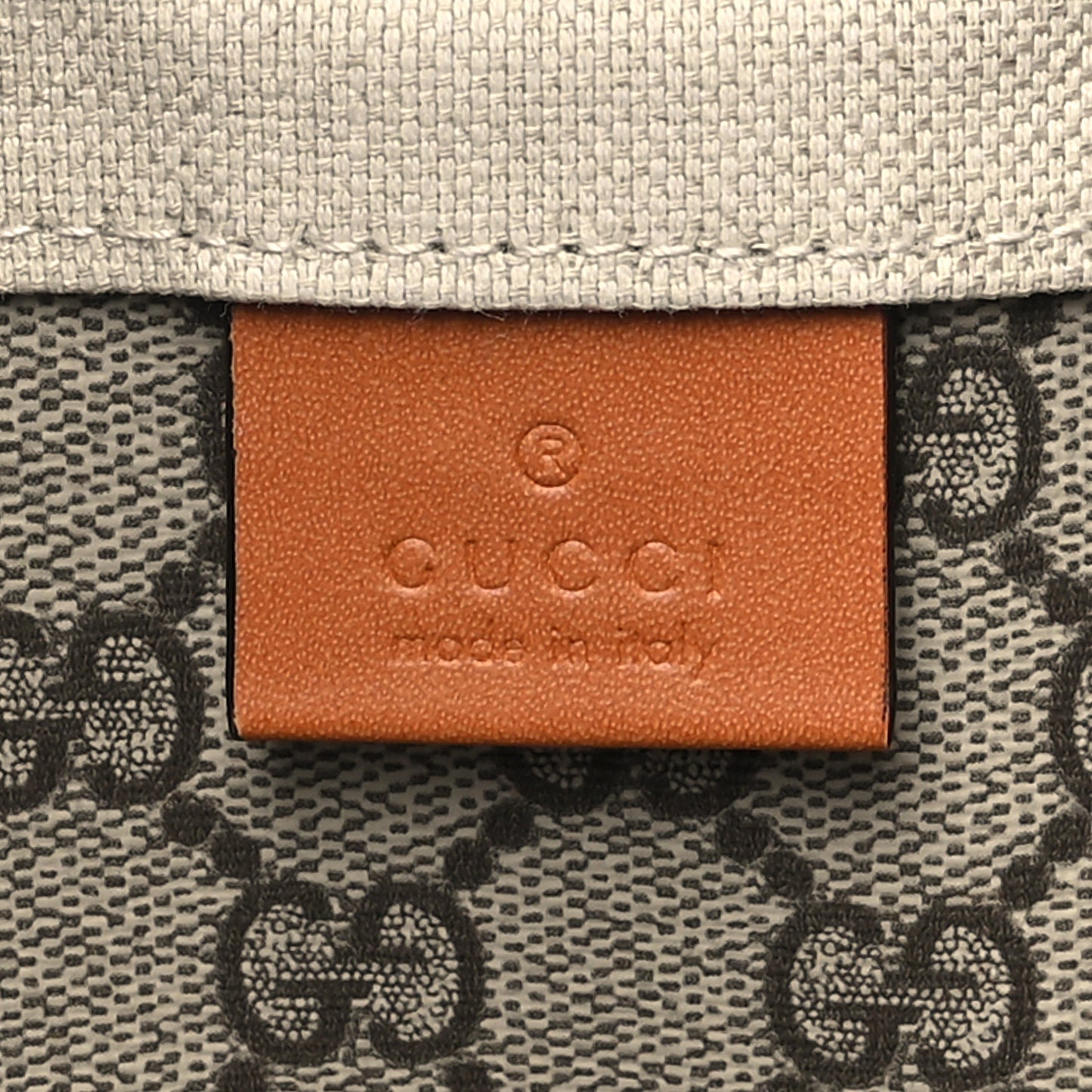 Canvas Calfskin Logo Maxi Tote Bag Beige Light Brown