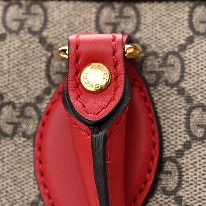 Gucci GG Supreme Monogram Kingsnake Heart Embroidered Small Boston Red 13 of 13