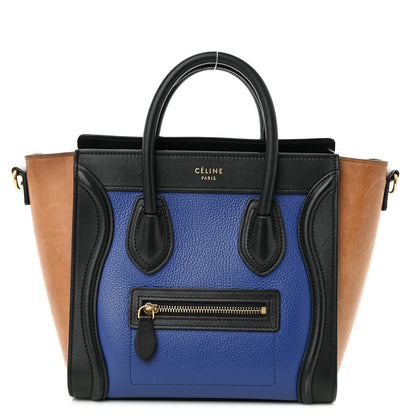 Celine Smooth Drummed Calfskin Nano Tri-Color Luggage Indigo 1 of 16