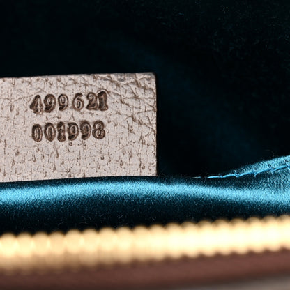 Gucci GG Supreme Monogram Textured Dollar Calfskin Web Small Ophidia Dome Shoulder Bag Beige Ebony New Acero 7 of 10