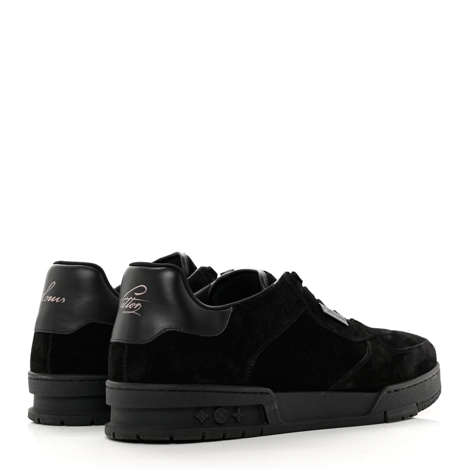 Louis Vuitton Suede Uniform Sneakers 10 Black 4 of 8