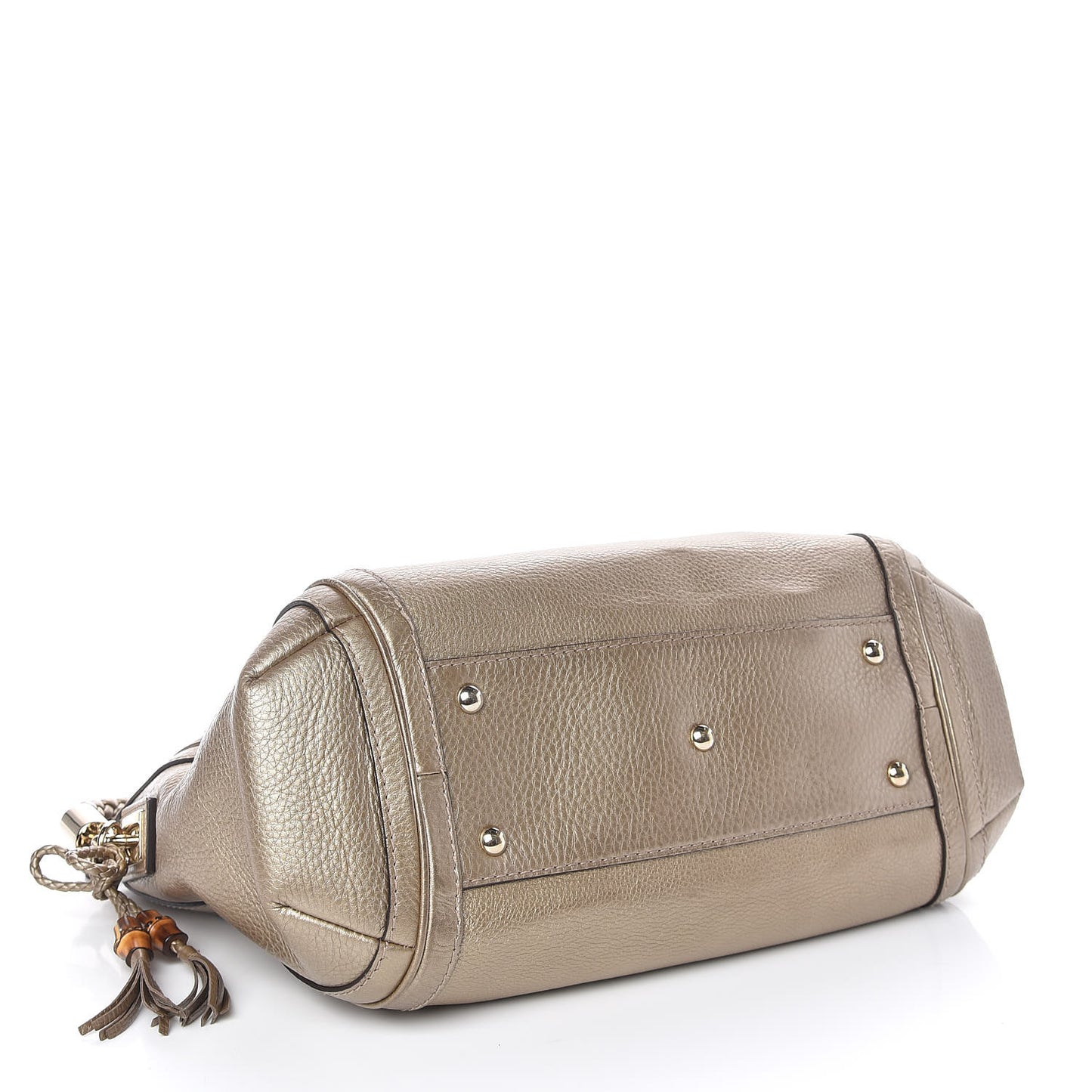 Metallic Pebbled Calfskin Medium Bella Hobo Gold