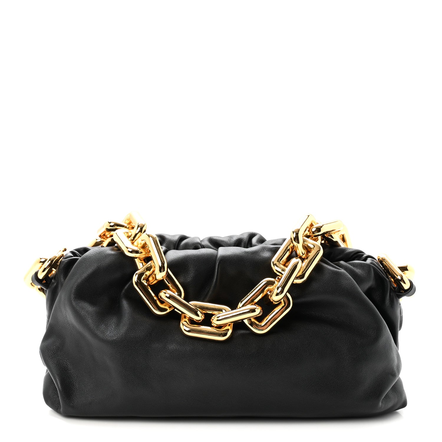 Bottega Veneta Calfskin The Pouch Chain Black 1 of 10
