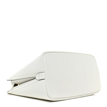 Prada Saffiano Cuir Medium Matinee Tote White Black 4 of 11