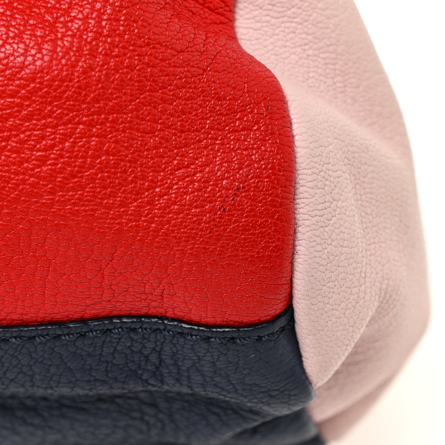 Sugar Goatskin Tri-color Mini Pandora Red Pink Blue