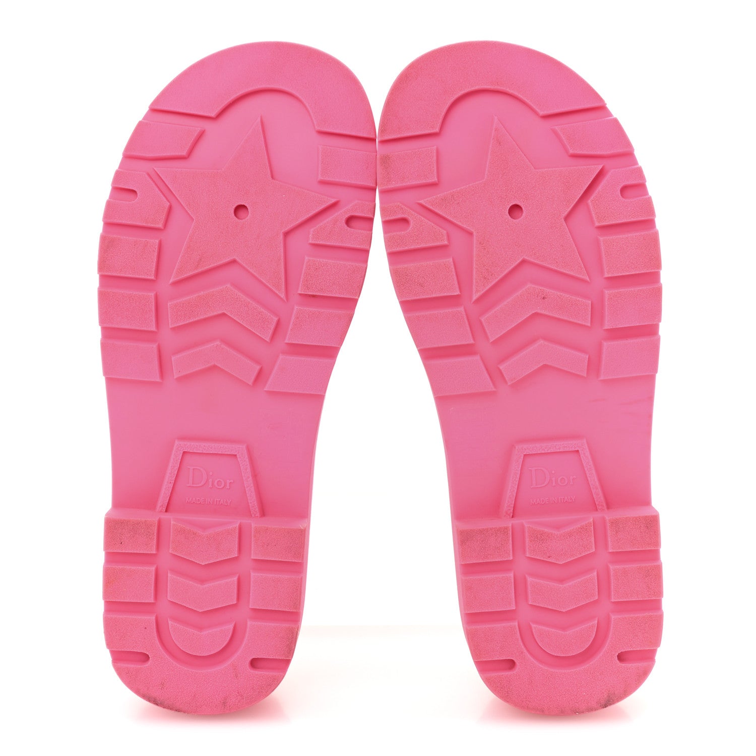 Christian Dior Calfskin Diorquake Buckled Lug Sole 15mm Sandals 37 Fuchsia Flu 6 of 9