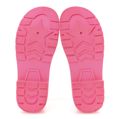 Christian Dior Calfskin Diorquake Buckled Lug Sole 15mm Sandals 37 Fuchsia Flu 6 of 9