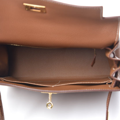 Hermes Togo Kelly Retourne 28 Gold 8 of 41
