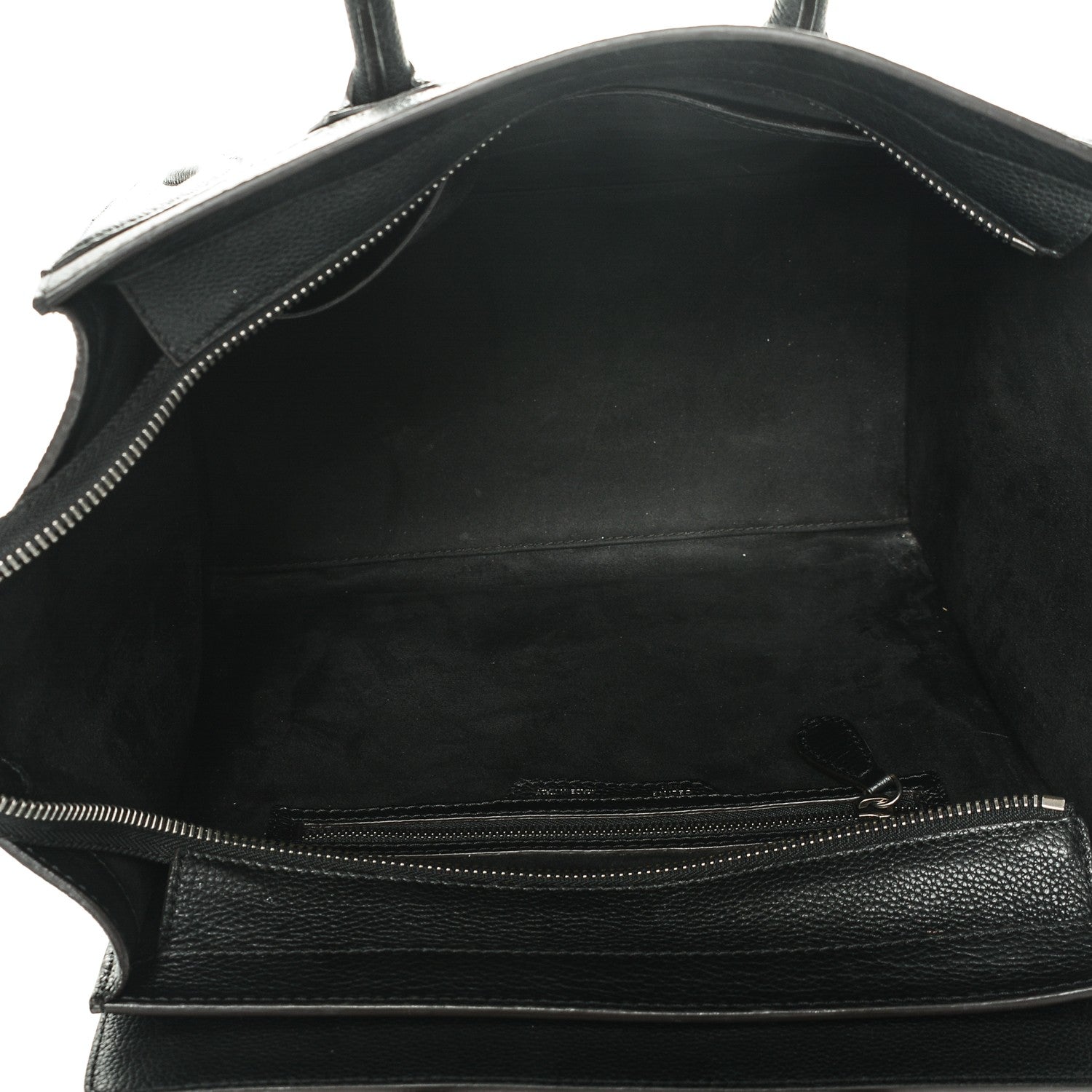 Celine Drummed Calfskin Mini Luggage Black 5 of 6