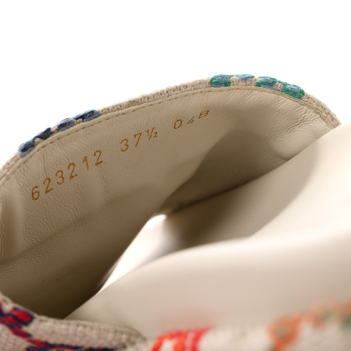 Gucci Linen Psychedelic Mini GG Monogram Angelina Platform 55mm Slide Sandals 37.5 Multicolor 9 of 10