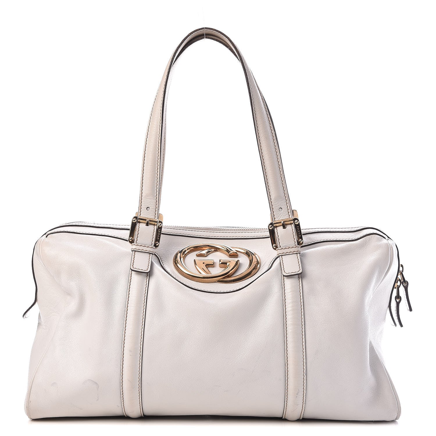 Gucci Calfskin Medium Britt Boston White 1 of 22