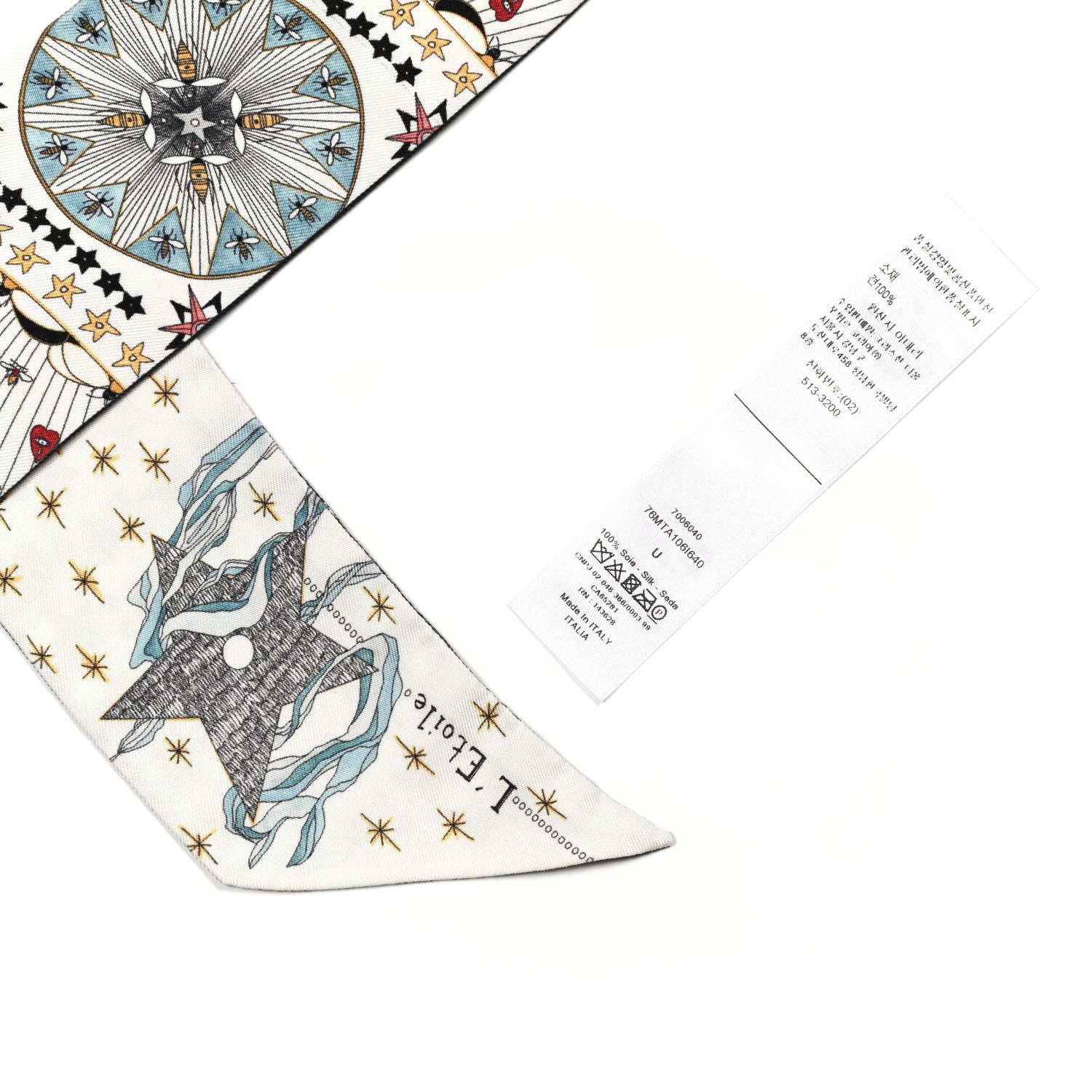 Christian Dior Silk L'Etoile Mitzah Scarf 4 of 4