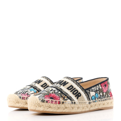 Christian Dior Embroidered Mille Fleurs Granville Espadrille 35 35 Multicolor 3 of 9