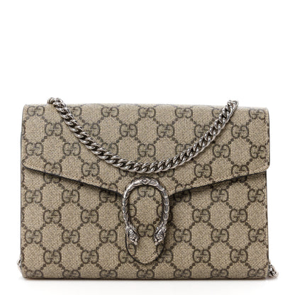 Gucci GG Supreme Monogram Mini Dionysus Chain Wallet Beige Taupe 1 of 14