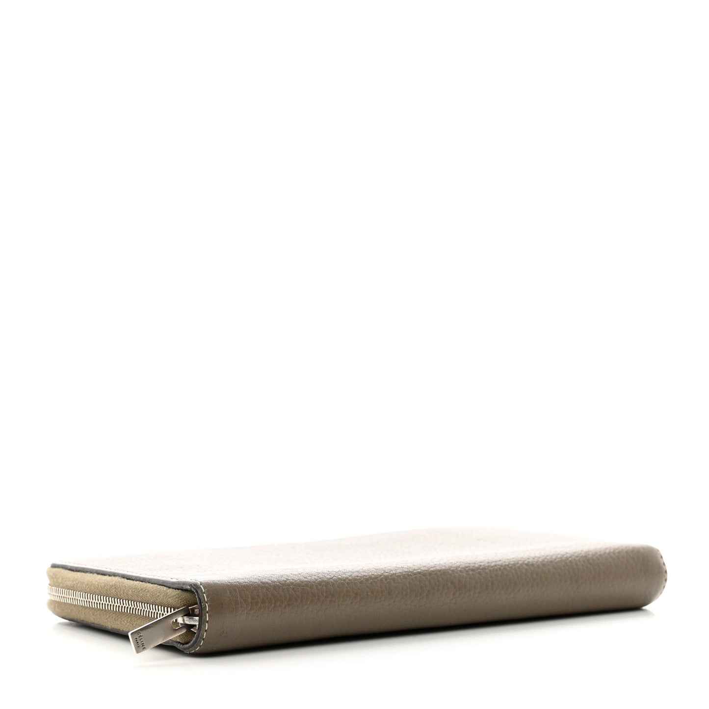 Drummed Calfskin Large Zip Around Multifunction Wallet Souris