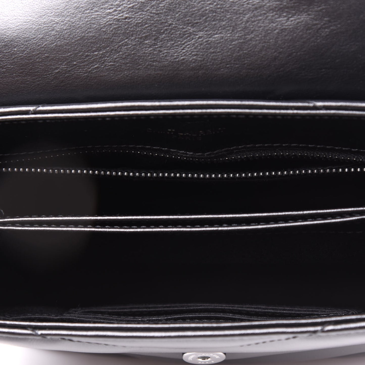 Calfskin Y Quilted Monogram Toy Loulou Crossbody Bag Black