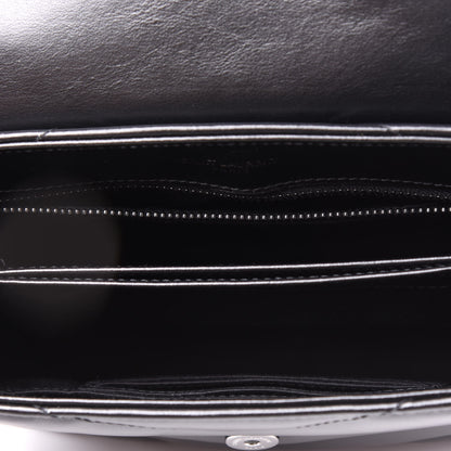 Saint Laurent Calfskin Y Quilted Monogram Toy Loulou Crossbody Bag Black 4 of 8