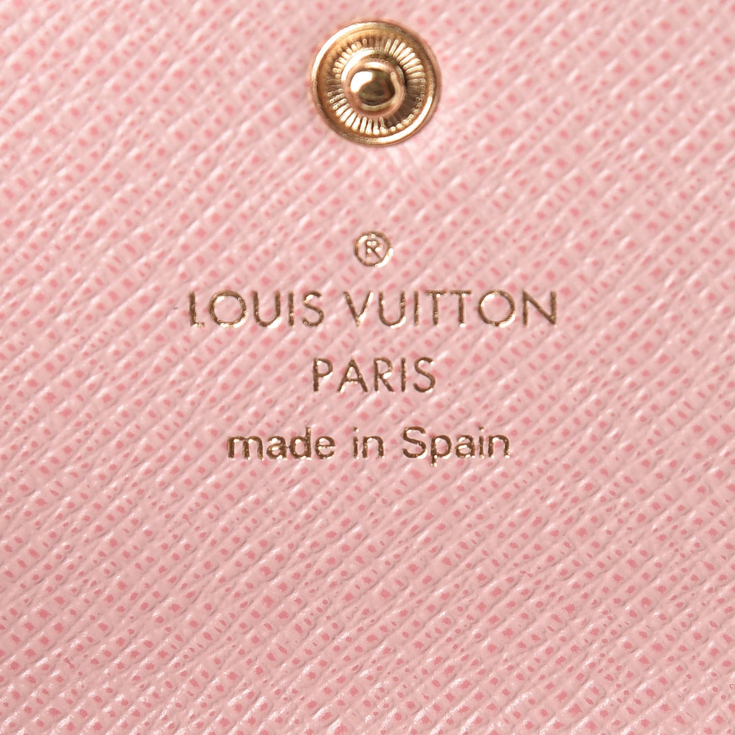 Damier Ebene Rosalie Coin Purse Rose Ballerine
