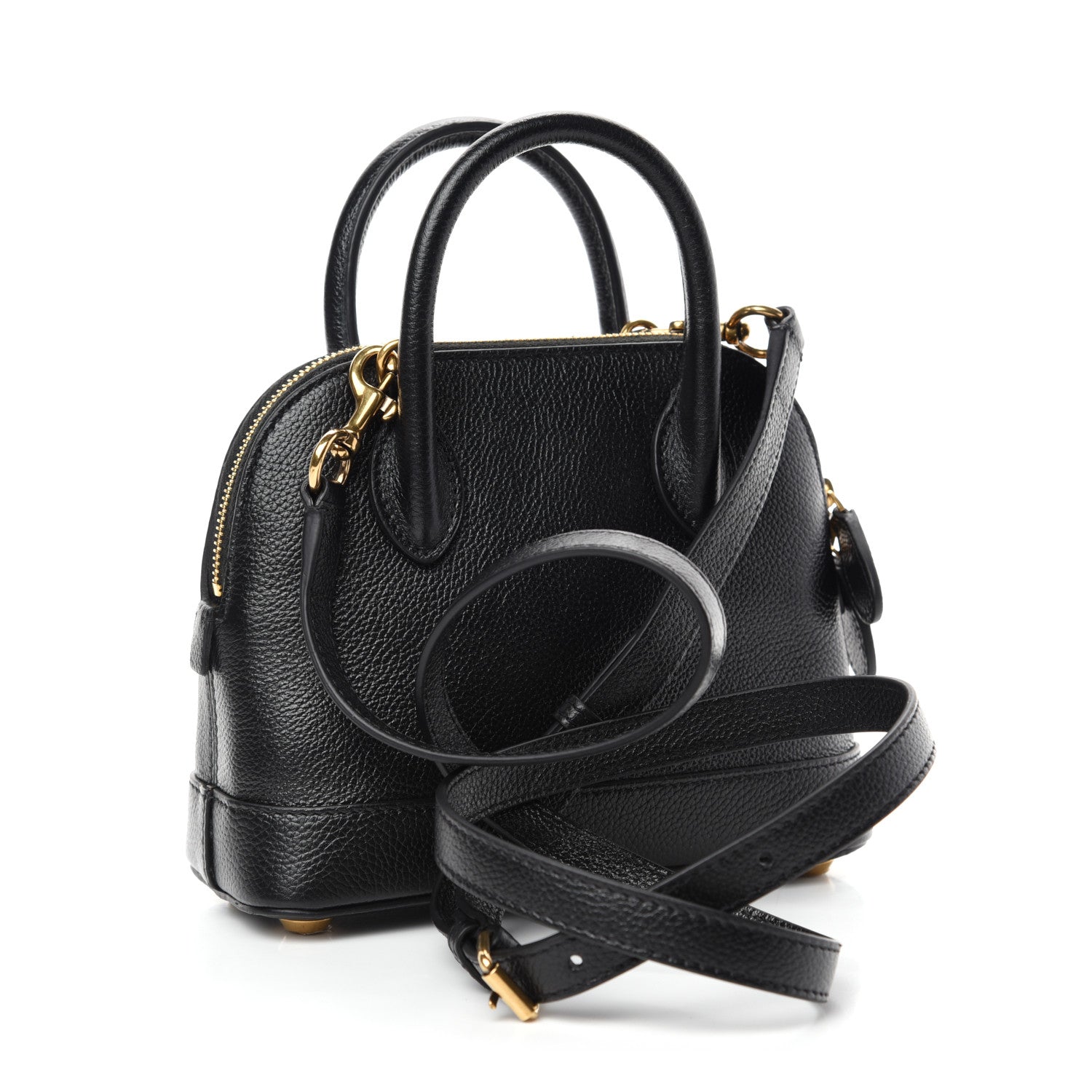Balenciaga Grained Calfskin XXS Ville Top Handle Bag Black 3 of 9
