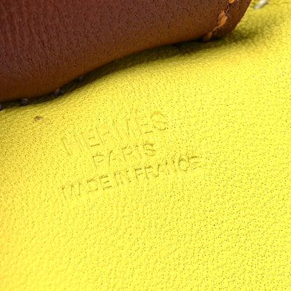 Hermes Milo Lambskin Grigri Rodeo Horse Bag Charm MM Lime Menthe Fauve 3 of 3