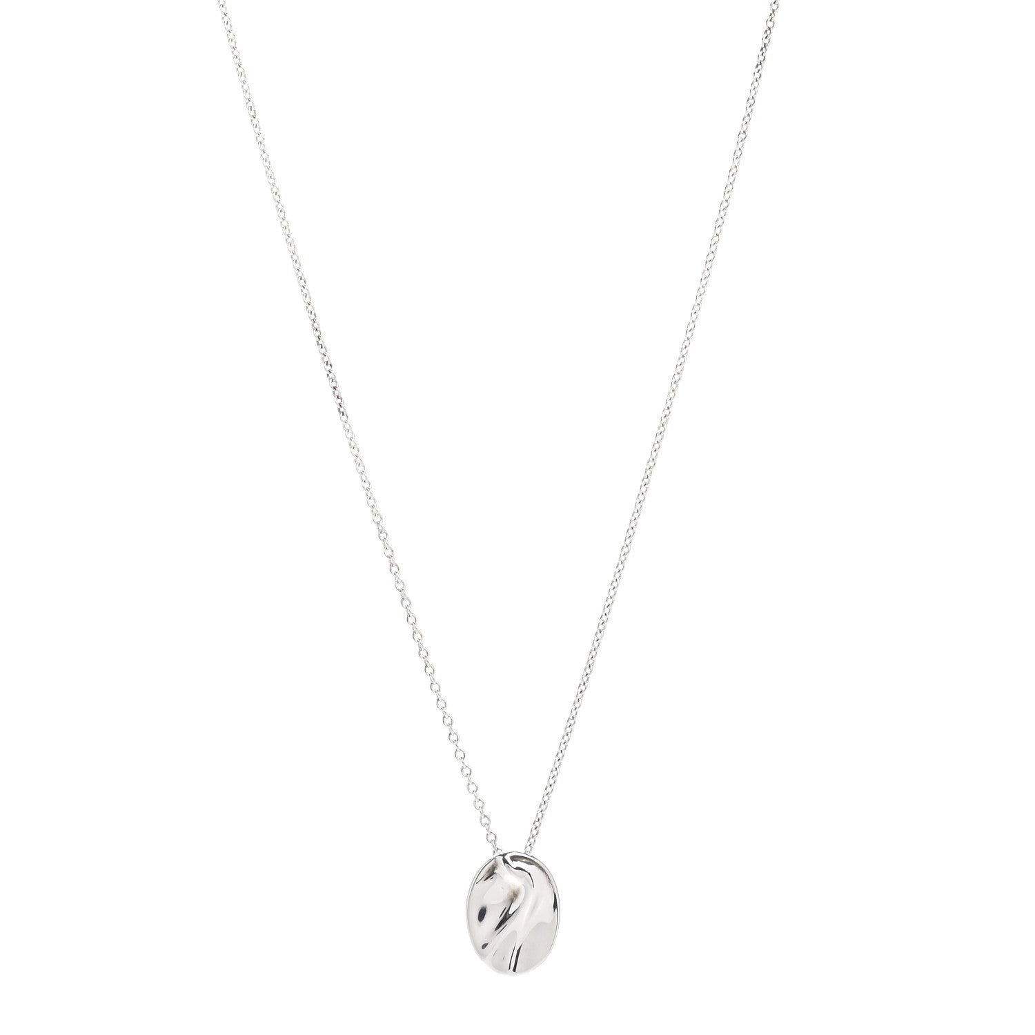 Tiffany Sterling Silver Elsa Peretti Zodiac Aquarius Pendant Necklace 1 of 4