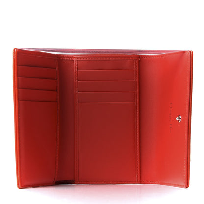 Christian Dior Grained Calfskin Cannage Diorama Elancee Wallet Inferno Red 4 of 11