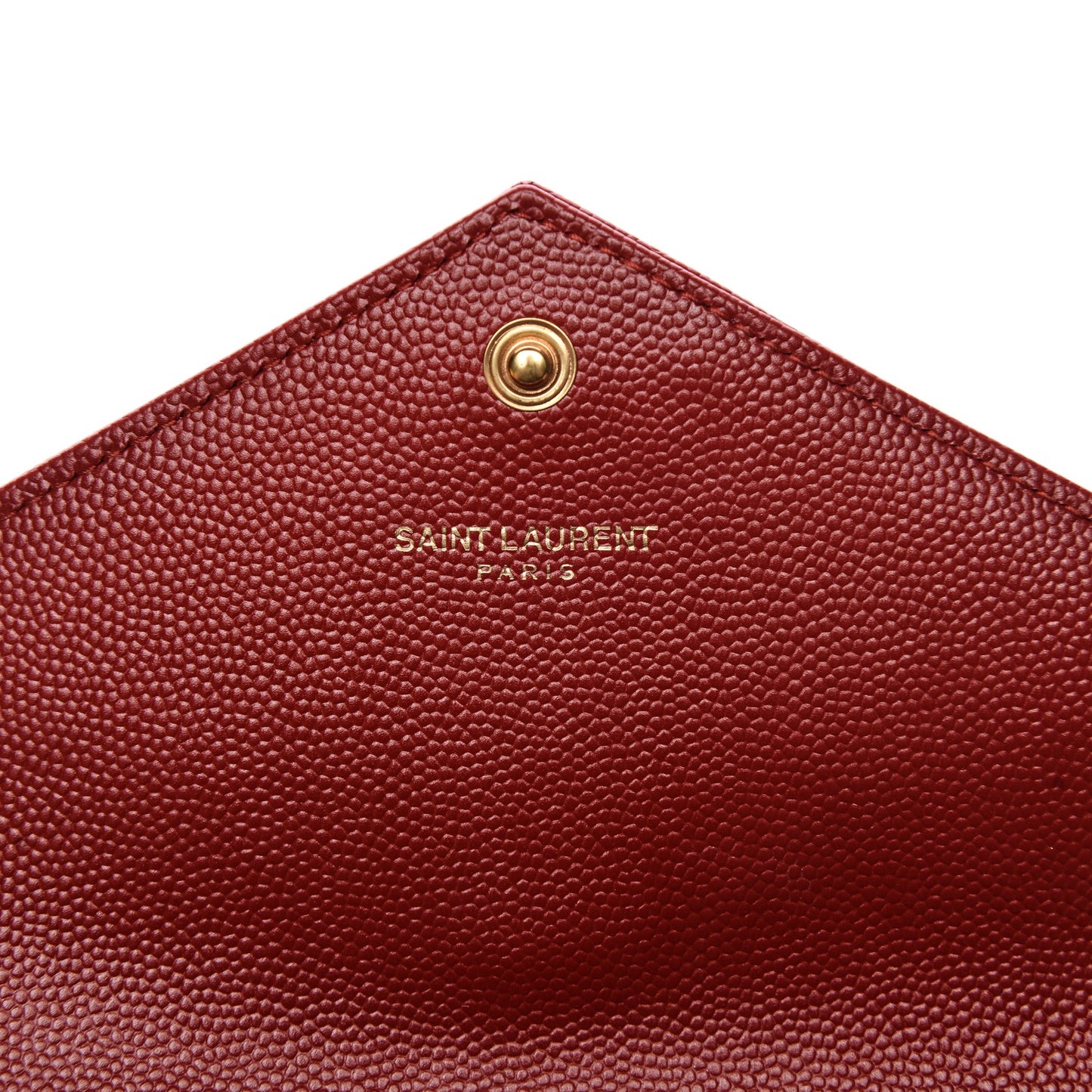 Grain De Poudre Matelasse Chevron Monogram Flap Wallet New Red