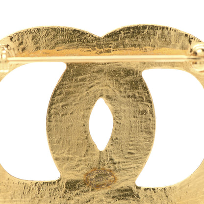 Chanel Gripoix Poured Glass Along The Nile CC Brooch Black Gold 4 of 5