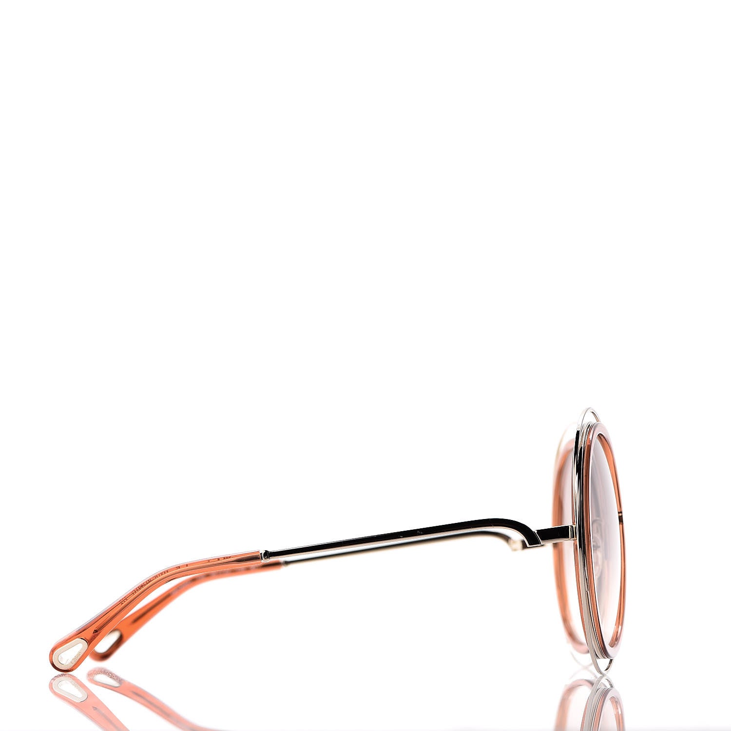 Chloe Oversized Round Carlina Sunglasses CE120S Orange 5 of 7