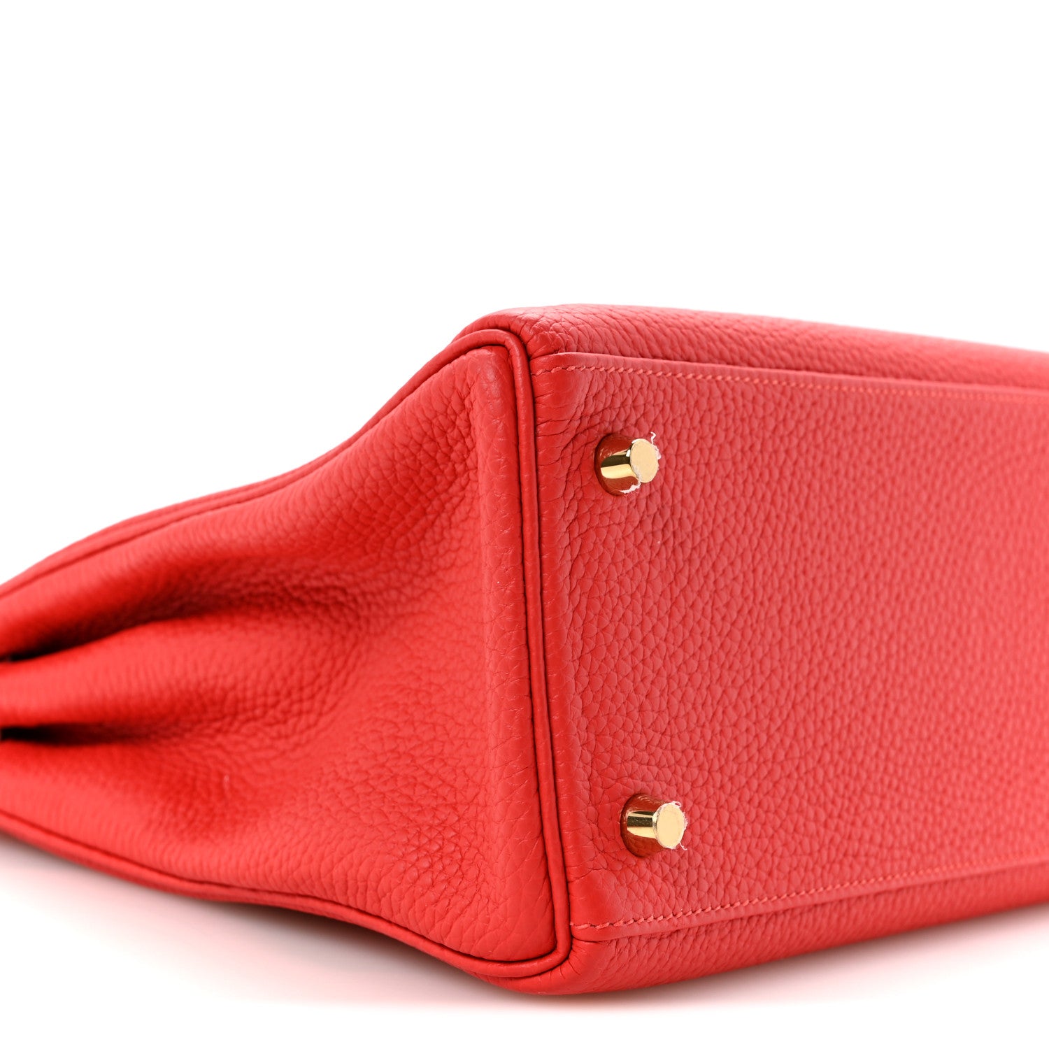 Hermes Taurillon Clemence Kelly Retourne 32 Rouge Tomate 9 of 14