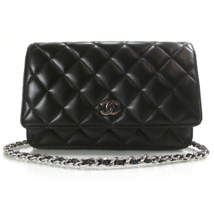 Chanel Lambskin Quilted Wallet On Chain Black 1 of 10